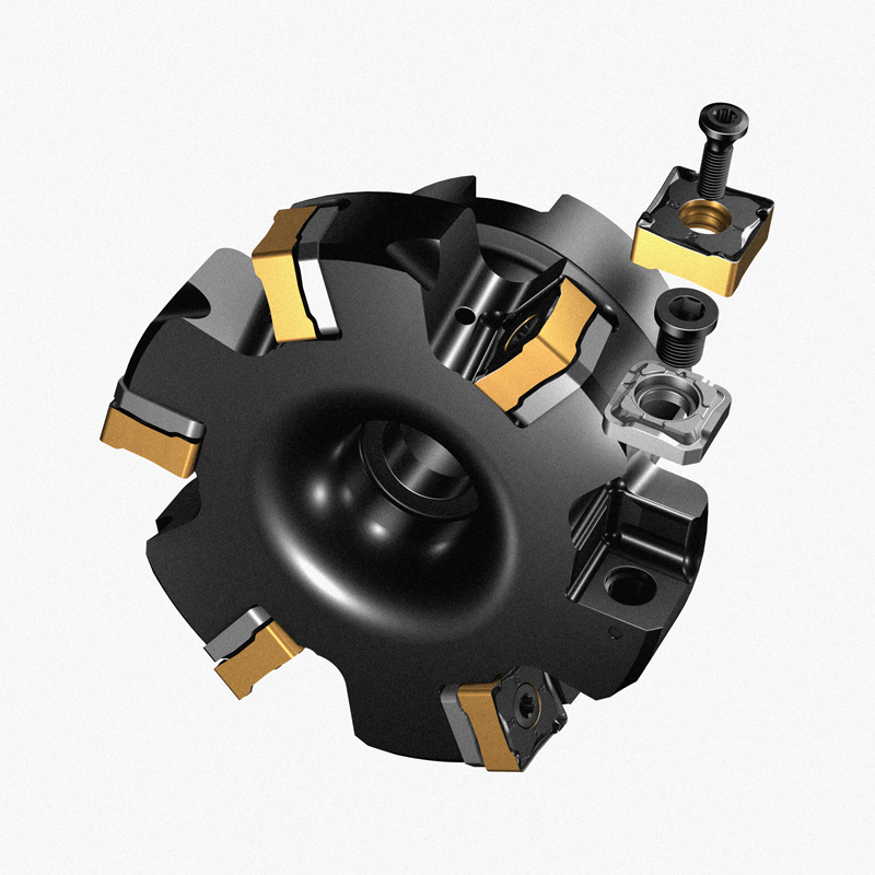 MF80-130508M-M50刀片具有八個切削刃、切屑保護和優(yōu)化的微觀幾何結(jié)構(gòu)，以實現(xiàn)更好的安全性和切屑排出，以及具有優(yōu)異表面光潔度的修光刃。
